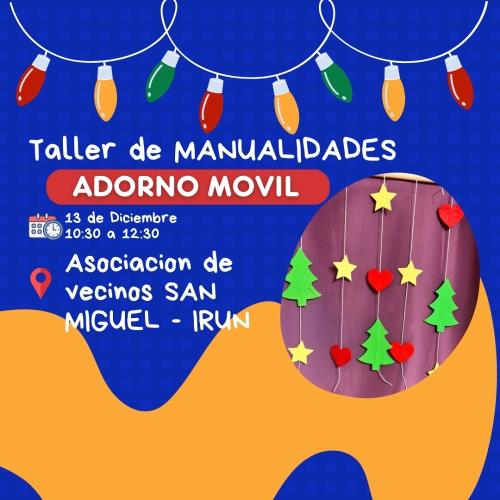Taller de navidad infantil, Adorno movil de fieltro