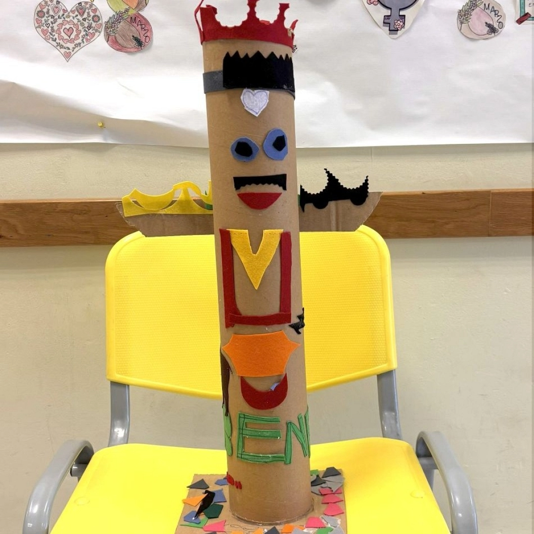 Taller infantil y familiar: Tótem de cartón y fieltro — Asociación de Vecinos de San Miguel, Irun